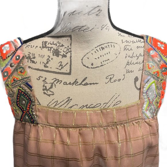 ANTHROPOLOGIE Vineet Bahl embroidered top Size M  EUC - Picture 8 of 8